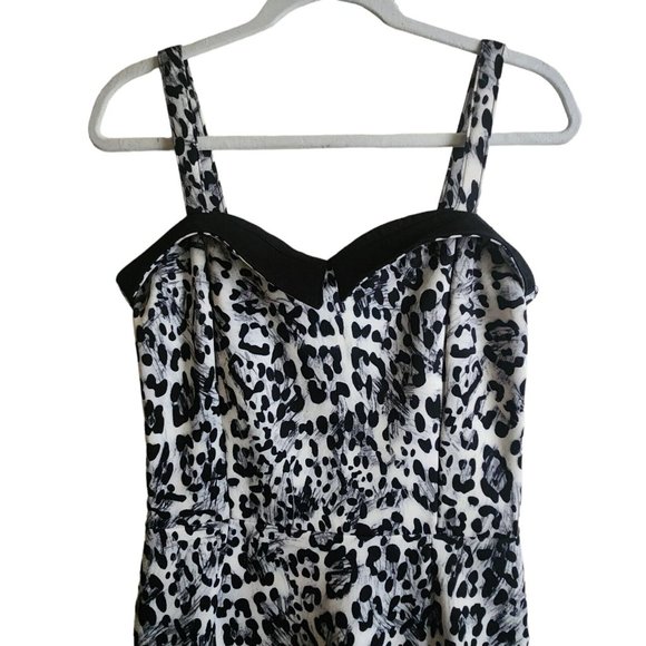 Switchblade Stiletto Animal Print Mob Wife Rockabilly Pinup Bodycon Dress - Picture 5 of 8